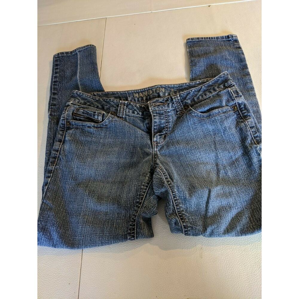 Hang Ten Boyfriend Fit Juniors Medium Wash Jeans Size 9